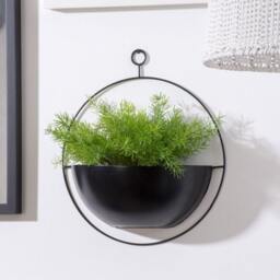 Wall-Mounted Iron Planter Round/Hanging Light-Weight Metal Handmade Decor Gift For Plant Lovers - thumbnail 1