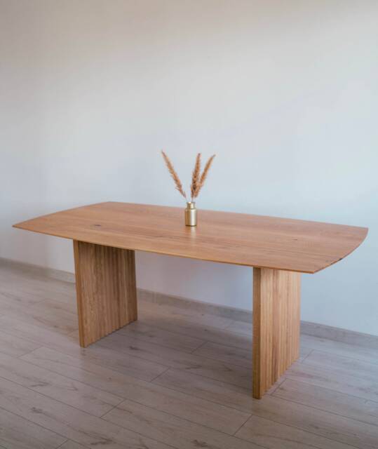 Handmade Solid Oak Dining Table, Scandinavian Design - 150x100 cm - image 1