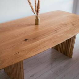 Handmade Solid Oak Dining Table, Scandinavian Design - 150x100 cm - thumbnail 3