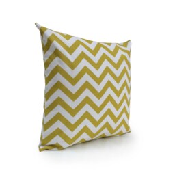 Lime Green & White Chevron Pillow, Throw Pillow Cover, Decorative Pillowcase, Cushion Accent Trendy Toss - thumbnail 2