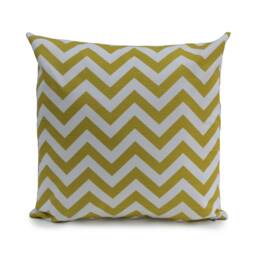 Lime Green & White Chevron Pillow, Throw Pillow Cover, Decorative Pillowcase, Cushion Accent Trendy Toss - thumbnail 1