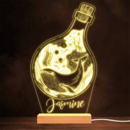 Magical Whale in A Bottle Personalised Gift Lamp Night Light - thumbnail 1