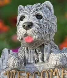 Large Westie Dog Statue Concrete Yorkie Sign Sculpture Stone Decoration Handmade Ornament Dog Lover Gift Garden & Home Art - thumbnail 2
