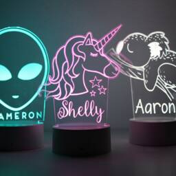 Personalized Space Night Light, Astronaut Kids Room Decor - thumbnail 4