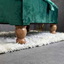 Handmade Chesterfield Green Velvet Ottoman Storage Table Pet Bed Option - thumbnail 4
