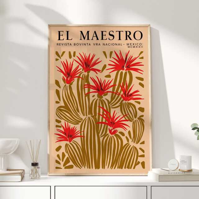 Cactus Print, Mexican Art, Decor, Painting, Wall Home Art Print - image 1