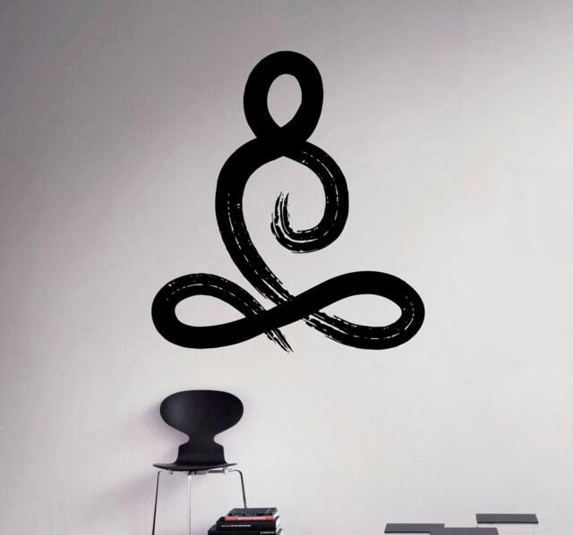 Symbol Yoga Pose Wall Vinyl Decal Studio Sticker Decor Living Room Murals Housewares 16(Yga - image 1