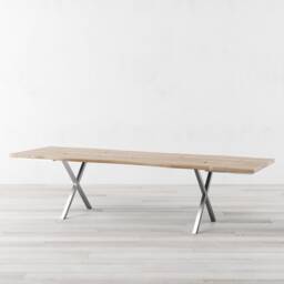 Chelsea Extendable Live Edge Natural Oak Dining Table - thumbnail 4