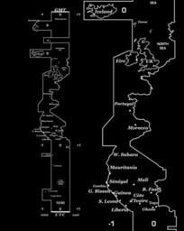 Greenwich Meridian Time Zone Map Wall Decal Uk, Europe, Africa - thumbnail 3
