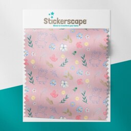 Pink Floral Peppa Roller Blind, Pig Children's Made To Measure, Blackout Blind - thumbnail 2