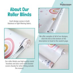 Pink Floral Peppa Roller Blind, Pig Children's Made To Measure, Blackout Blind - thumbnail 3