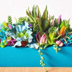 Faux Succulent Planter Artificial Foliage Wooden Centrepiece, Natural Modern Home Decor - thumbnail 4