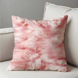 Blush Pink Cushion Cover, Soft Watercolor Marble Texture Pillow Case, Minimal Abstract Throw Sofa & Bedroom Pastel Decor - thumbnail 2