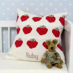 Children's Personalised Strawberries Cushion - thumbnail 3
