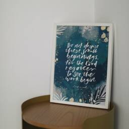 Don't Despise Small Beginnings, Zechariah 410 Bible Verse Wall Art, Christian Art Print, Scripture Prints, Christmas Gifts - thumbnail 3