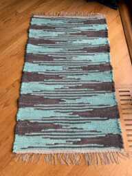 "Gray, Gray & Light Teal, 44 3/4"" L X 26 1/2" - thumbnail 1