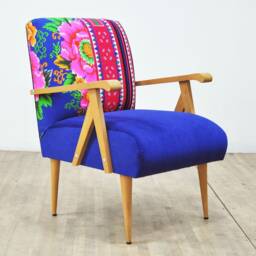 Wooden Armchair - Blue Love - thumbnail 3