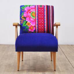 Wooden Armchair - Blue Love - thumbnail 2