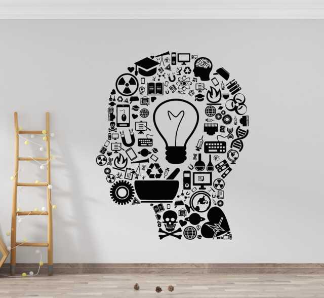 Science Wall Decal Classroom Decor, Biology Chemistry Physics 1840 - image 1
