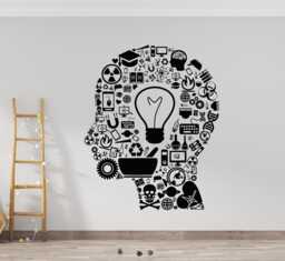 Science Wall Decal Classroom Decor, Biology Chemistry Physics 1840 - thumbnail 1
