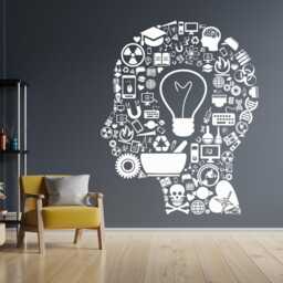 Science Wall Decal Classroom Decor, Biology Chemistry Physics 1840 - thumbnail 3