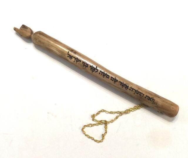Olive Wood Yad Torah Pointer, Bar Mitzvah Gift, Judaica Art From Israel - image 1