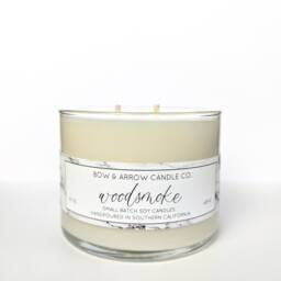 15 Oz Natural Soy Candle Woodsmoke Scented - Double Wick Vegan Gift Idea Campfire - thumbnail 3