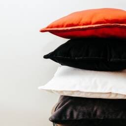 Burnt Orange Marmalade Luxury Velvet Cushion Cover With Flange Edging - thumbnail 3