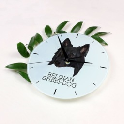 A Clock With A Belgian Shepherd, Malinois Dog. New Collection The Geometric Dog - thumbnail 2