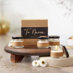 Candle Gift Set For Nanna. 4 Floral Scented Soy Wax Candles With 8 Melts. Perfect As A Birthday Gift, Mothers Day Nanna - thumbnail 3