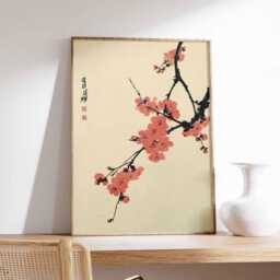 Cherry Blossom Poster, Japanese Floral Wall Art, Sakura Print - thumbnail 2