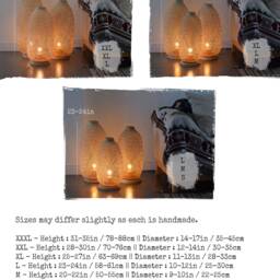 Handwoven Bamboo Floor Lamp - Tall Thai Basket Lantern - thumbnail 4