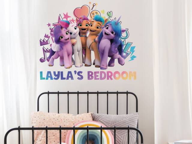 Personalised My Little Pony Wall Sticker, Stickers, Decals, Themed Bedroom - image 1