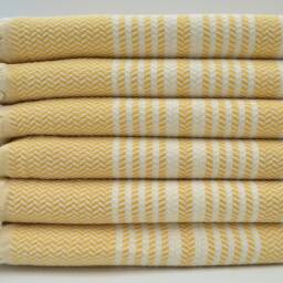 "Bath Towel, Peshtemal, Yellow Towel, Bohemian Towel, Handmade Towel, Sauna Towel, Turkish Towel, 40""x70" - thumbnail 2