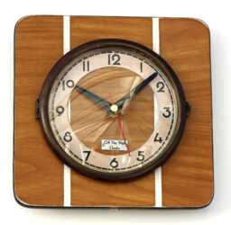 Retro Wall Clock - 19cm New Handmade Formica Style Mid Century Vintage French Gift Off The Clocks