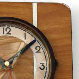 Retro Wall Clock - 19cm New Handmade Formica Style Mid Century Vintage French Gift Off The Clocks - thumbnail 3