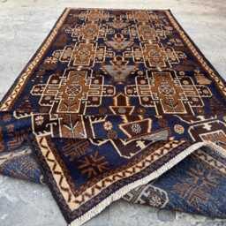 Luxurious 3'9x9'7 Runner Rug - Hand-Knotted Woolen Elegant Rug, High Quality Oriental Tribal Design Kitchen , Dining Room, Hallway - thumbnail 4