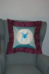 Hand-Sewn Pillow & Hand-Embroidered Unique - thumbnail 1