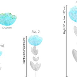 Wall Decal Flower, Home D??cor, Bedroom Floral Decal, Nursery Wooly Meadow Collection - Design Nr.1 - thumbnail 3