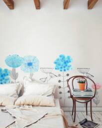 Wall Decal Flower, Home D??cor, Bedroom Floral Decal, Nursery Wooly Meadow Collection - Design Nr.1 - thumbnail 1