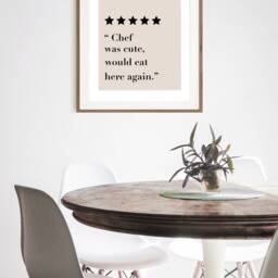 Kitchen Decor Art, Wall Art Print, Minimalist Poster, Chef Was Cute Trendy Quotes , Home Decor A1 A2 - thumbnail 2