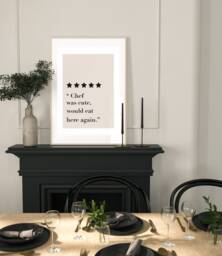 Kitchen Decor Art, Wall Art Print, Minimalist Poster, Chef Was Cute Trendy Quotes , Home Decor A1 A2 - thumbnail 1