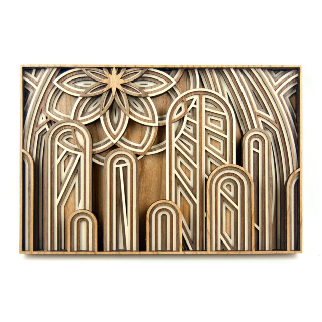 "Layered 3D Wood Art - ""The Cathedral" - image 1