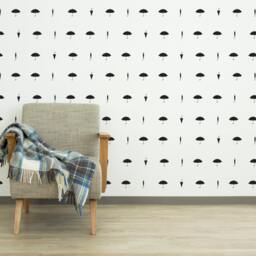 Umbrella Wall Decal Pattern - Customizable Vinyl Art Stickers - thumbnail 2