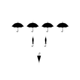 Umbrella Wall Decal Pattern - Customizable Vinyl Art Stickers - thumbnail 3