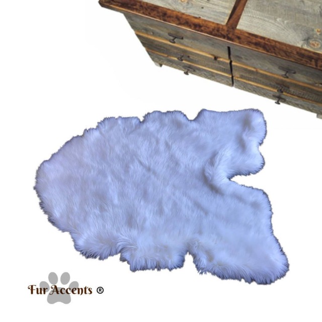 Plush Faux Fur Area Rug - Icelandic Sheepskin Style, Usa Made - image 1