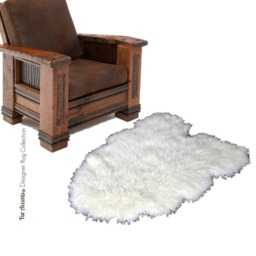 Plush Faux Fur Area Rug - Icelandic Sheepskin Style, Usa Made - thumbnail 3