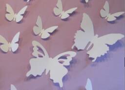 Set Of 24 3D Butterflies Wall Decoration Sticker Color Choice - thumbnail 1