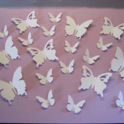 Set Of 24 3D Butterflies Wall Decoration Sticker Color Choice - thumbnail 2