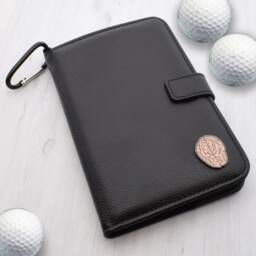 Brain Design - Personalised Leatherette Golf Organiser Complete With Divot Repairer, Marker, Tees, Scorecard & Pencils - thumbnail 1